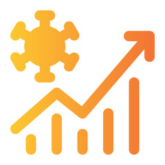 coronavirus analytics icon illustration