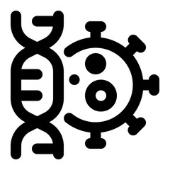 Obraz premium corona virus genetics icon illustration