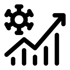 coronavirus analytics icon illustration