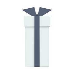 Gift with ribbon. Box for holidays: birthday, Valentine Day, Christmas