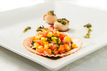 salmon with vegetables