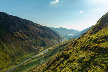Naklejka premium Snowdonia National Park - Wales. View of mach Loop.