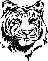 虎の顔　トラ　干支　年賀状素材