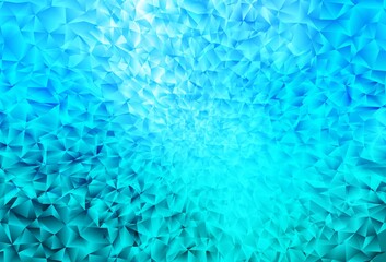 Light BLUE vector triangle mosaic texture.