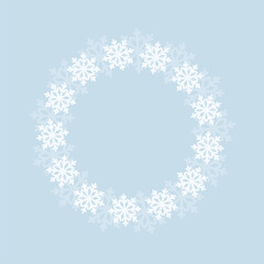 Ramka płatki śniegu