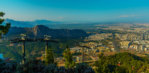 ANTALYA, TURKEY: Aerial views of the city of Antalya on a sunny summer day.