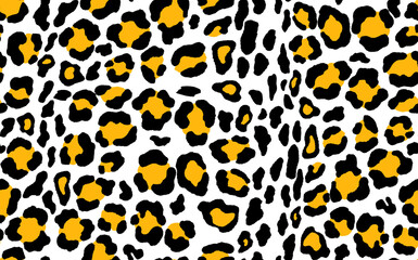Abstract modern leopard seamless pattern. Animals trendy background. White and black decorative vector stock illustration for print, card, postcard, fabric, textile. Modern ornament of stylized skin.
