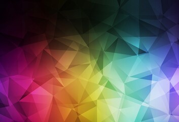 Dark Multicolor vector abstract mosaic pattern.