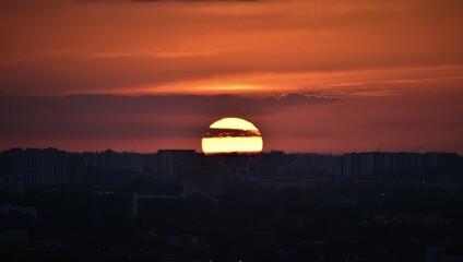Fototapeta na wymiar sunset in miami