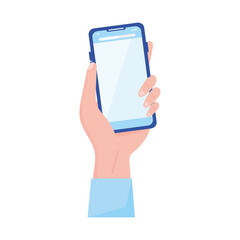 hand lifting smartphone