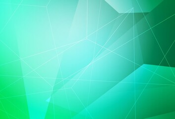 Light Green vector pattern with polygonal style.