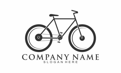 Relaxing bicycle vector logo