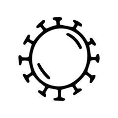 coronavirus line vector doodle simple icon design