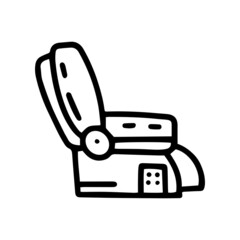 massage chair line vector doodle simple icon