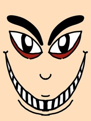 cute face man cartoon backgrohnd