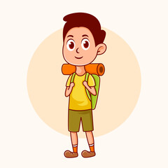 Climbing person character template design