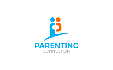 Fototapeta na wymiar Illustration vector graphic of Healthy parenting Connecting logo design template