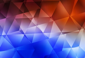 Obraz premium Light Blue, Red vector polygon abstract backdrop.
