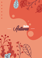Autumn concept - orange banner illustration