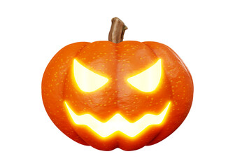 3d rendering of jack pumpkins lantern halloween concept isolated on white background