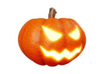 3d rendering of jack pumpkins lantern halloween concept isolated on white background