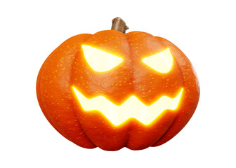 3d rendering of jack pumpkins lantern halloween concept isolated on white background