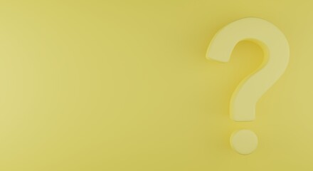 yellow question 3d background