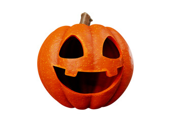 3d rendering of jack pumpkins halloween concept isolated on white background