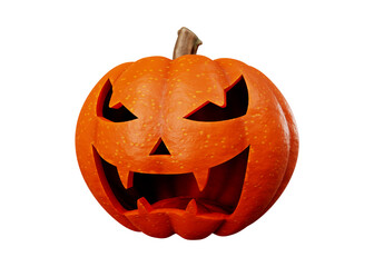 3d rendering of jack pumpkins halloween concept isolated on white background