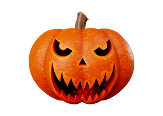 3d rendering of jack pumpkins halloween concept isolated on white background