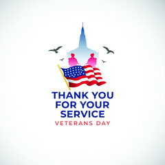 happy veterans day banner template. united states flag