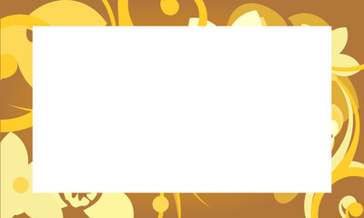 Obraz premium white square background in the middle of a floral pattern