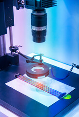 Robotic vision sensor camera system in intellegence factory,manufacturing industry for industry 4.0 and technology concept