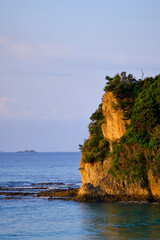 Sea Cliff On A Japanese Island in the Morning Light