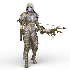 弓矢を持つ女性戦士