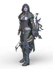 弓矢を持つ女性戦士