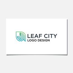 LEAF CITY LOGO DESIGN VECTOR