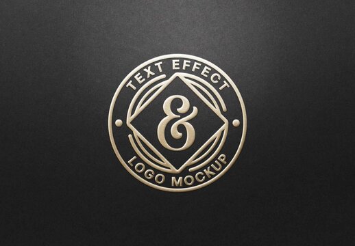 Gold Hot Foil Embossing Logo Mockup
