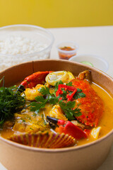 Fish sweat, Peruvian flavor dish.

