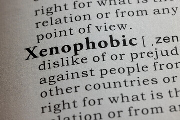 Obraz premium definition of xenophobic