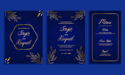 Wedding invitation card design template