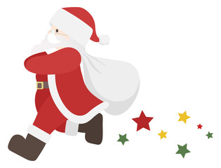 走るサンタクロース