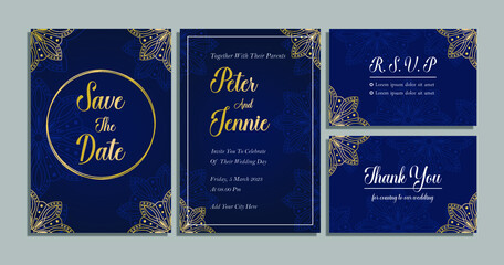 Wedding invitation card design template