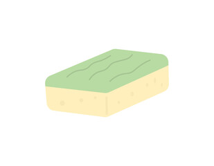 Sponge illustration. a tool for cleaning the surface of objects, absorbing water. tools for cleaners, janitors, office boys. flat cartoon style. vector design