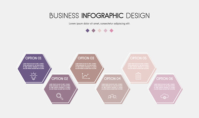Business infographic with icons. Concept of a diagram. Vector