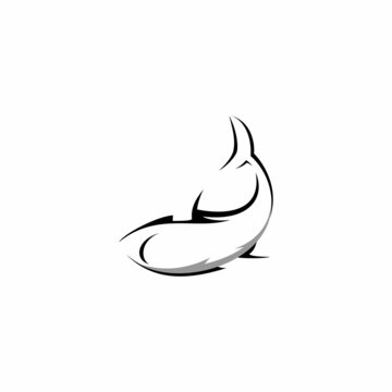 shark logo illustration vector, simple logo