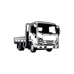 truck - delivery truck - small truck - pick up truck isolated vector