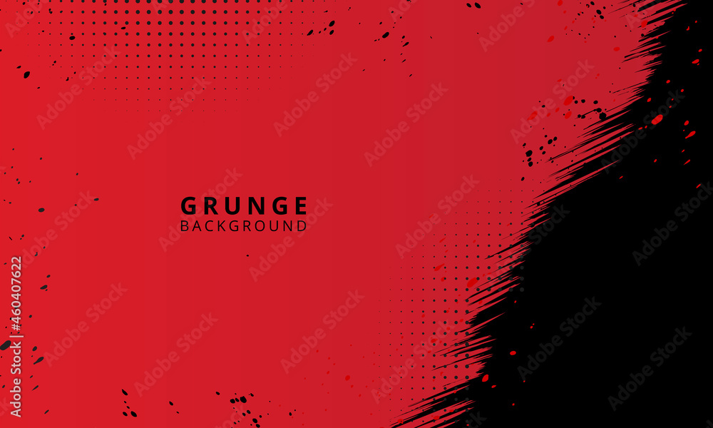 Wall mural red grunge background concept for banner, wallpaper, sales banner and poster