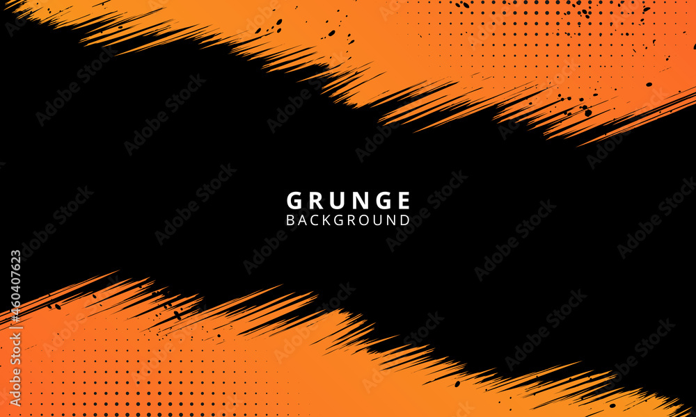 Poster orange grunge background concept for banner, wallpaper, sales banner and poster