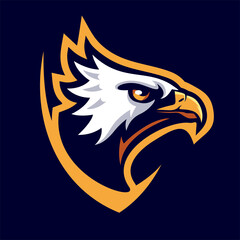 Eagle head mascot logo